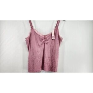 NWT Adore Me Womens XL Pink Rib Cami Top Sleepwear Soft Touch Cotton Blend
